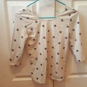 Forever 21 tight- fit Dotted T-Shirt